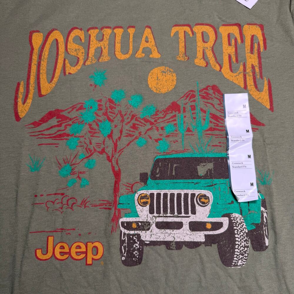 Goodfellow & Co Graphic Tee Men's Medium Green Jeep Joshua Tree Short Sleeve NWT